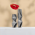 Chrome Dented Vases (Set of 2)