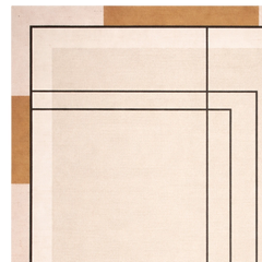 Beige rug with geometric pattern