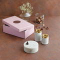 Yang Tealight Tower + Pebble White _ Gift Box