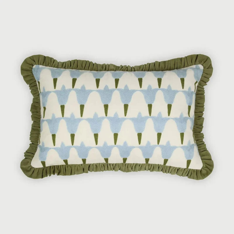 Tulip Light Blue Oblong Cushion Cover