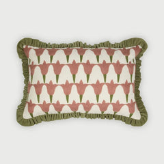 Tulip Raspberry Oblong Cushion Cover Front View