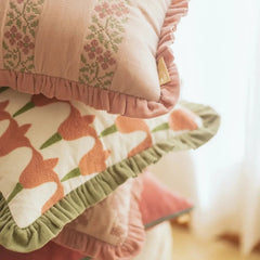 Tulip Raspberry Oblong Cushion Cover zoom View