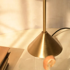 Hush Table Lamp with gold base and lampshade