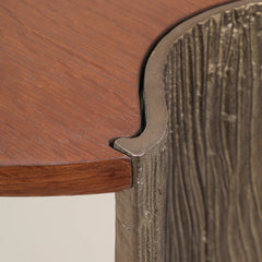 Millen Side Table with smooth and textured legs