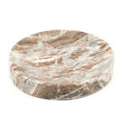 Roee Bowl - Butterscotch - Angled View, Shallow Round Marble Bowl