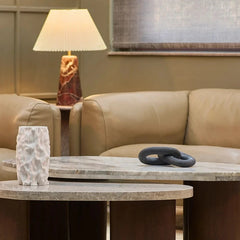 Black Chain Sculpture - Styled on Marble Coffee Table in Living Room