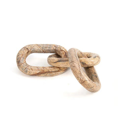 Nolyn Chain - Side Angle on White Background, Oval Linked Loops