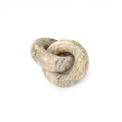 Moro Chain, home sculpture - Linked Rings on White Background, Top Angle