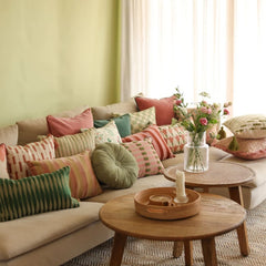 Echo Rose Cushion Cover, side profile view