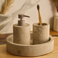 Dispenser Set - Indian Travertine