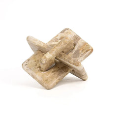 Orven Chain - Angled View on White Background, Geometric Square Links