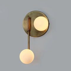 Unique style Loop wall sconce with two spherical lights
