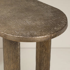 Novar Console, oval metal console table