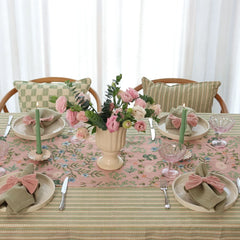 River Fern Cushion Cover styled with coordinating cushions