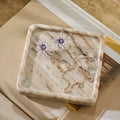Form Marble Tray - White & Brown