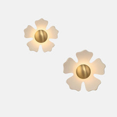 Flower Wall Light in brushed gold finish