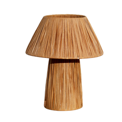 Petite Table Lamp crafted with rattan woven shade and base
