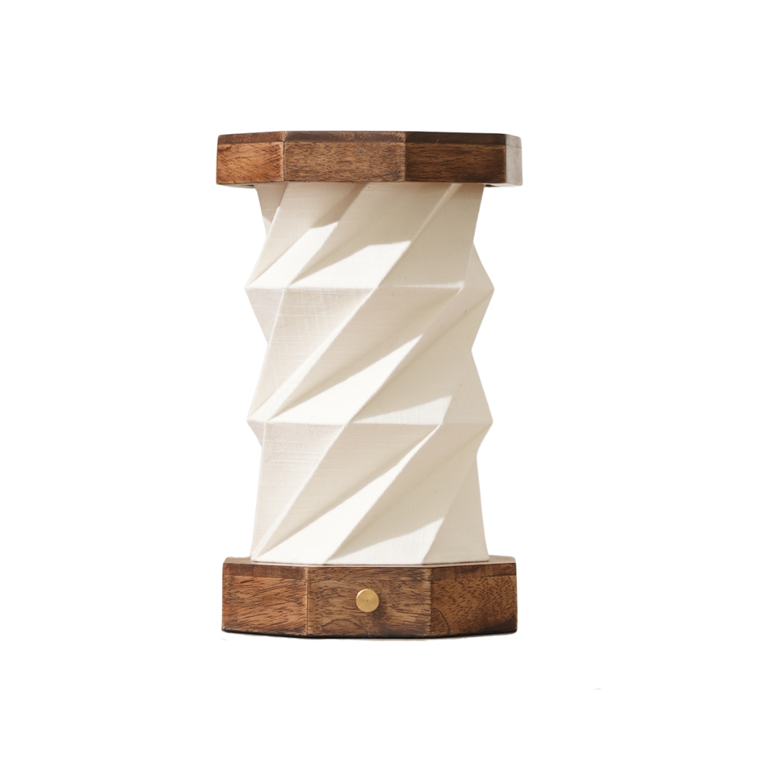 Handcrafted Origami Linen Foldplay Table Lamp by Fig Living