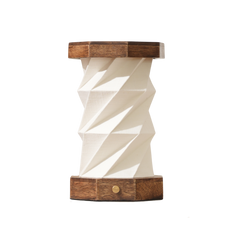 Handcrafted Origami Linen Foldplay Table Lamp by Fig Living