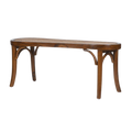 Asolo Teakwood Rattan Bench Teak Wood