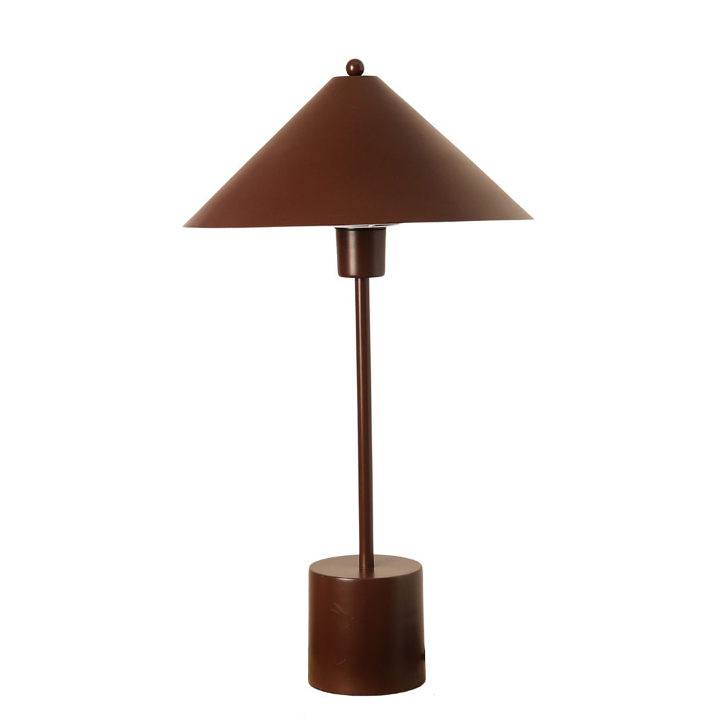 Brown Coated Metal Table Lamp