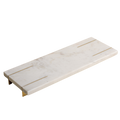 White Marble Tray With Gold Base