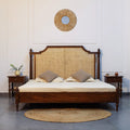 Alchemy Cane Teak Wood Bed