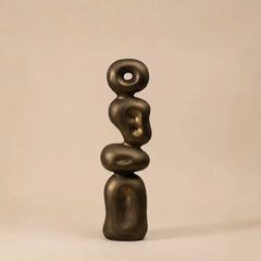 Ren Organic Sculpture Bronze Gold displayed as a decorative centrepiece in a living room setting