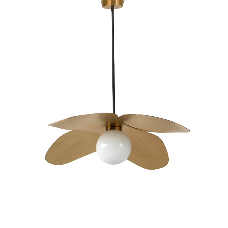 Unique Flower Pendant Lamp features layered petal-shapes in hand-crafted material