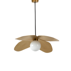 Unique Flower Pendant Lamp features layered petal-shapes in hand-crafted material