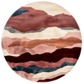 Round Wool Handtufted Carpet _ Horizon Rose