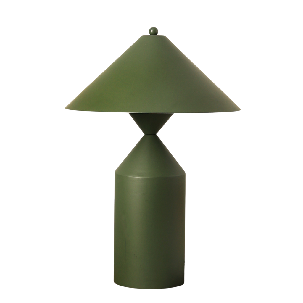 Geometrically inspired Table Lamp | Olive Green