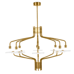 Alabaster Chandelier - Gold