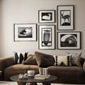 Woodcut Jungle Art Set – 5-Piece Wall Art Set