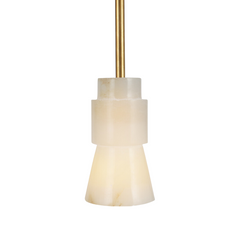 Decorative ceiling Pendant light with marble-like finish and gold fixture