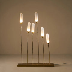 Outdoor floor lamp with multiple cylindrical lights