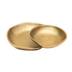 Decorative Two gold Comet Bowls used for serving