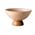 Resin Decorative Bowl with Wooden Base