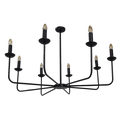 Vintage Farmhouse Black Chandelier