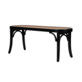 Asolo Teakwood Rattan Bench Black
