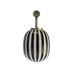 Luxury wall sconce with Black and white striped light fixture