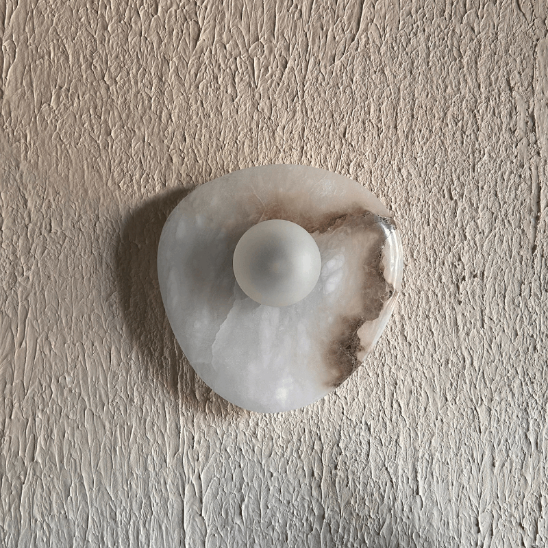 cream Alabaster Stone Wall Light with Premium Quality