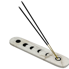 Alabaster Incense Holder, inspired by moon phases