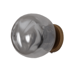 Aurora Noir wall sconce in black glass and gold accent