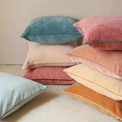 Glow Sunset Velvet Cushion Cover with multiple color