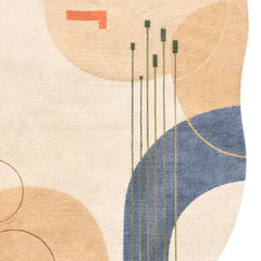 Close-up of a textured surface with geometric shapes and patterns.