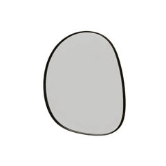 Pebble Mirror with black frame on a white background