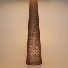 Tall cylindrical Floor Lamp with grey textured surface