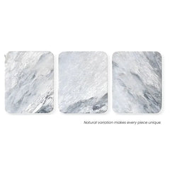 ORML Coffee Table - Three Grey Marble Samples Showing Natural Variation