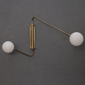 Float Two Arm Wall Sconce Glass Globe